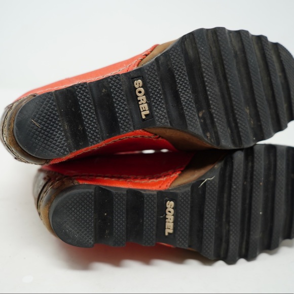Sorel PDX 1964 Premium Wedge Boots Womens 6 Red Brown Heeled Shoes NL2796-012 - Picture 6 of 10